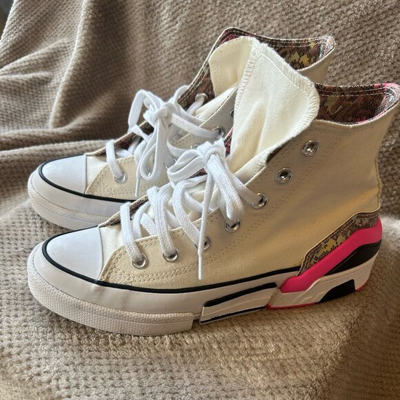 BRAND NEW Converse CPX70 HI TOP Pink and White Snakeskin Shoe, size 7.5 - Picture 8 of 8